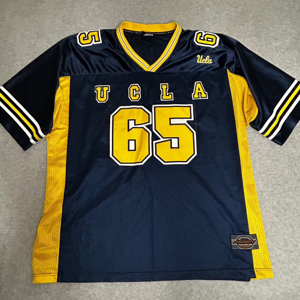 UCLA Bruins 65 Football Jersey Sz XXL Navy Gold Playmaker Vintage Made in Korea‎